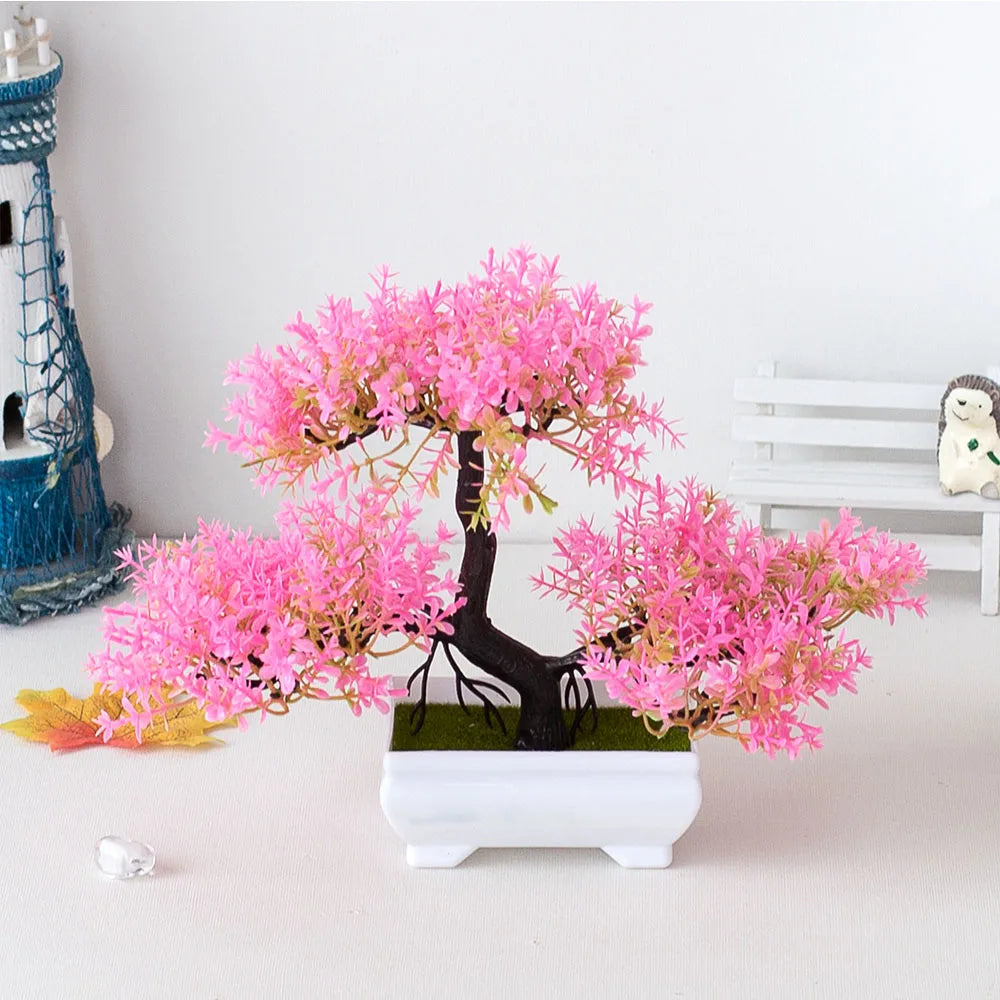 Artificial Potted Bonsai Tree – Zen Miniature Plant for Home Desk Decor