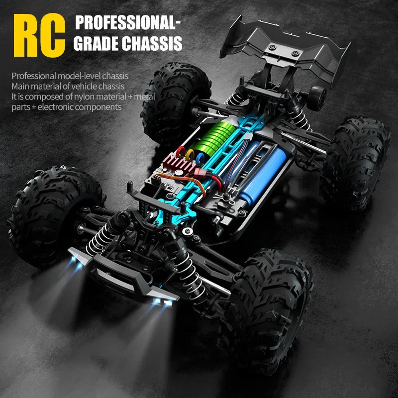 4WD Off-Road RC Monster Truck – 50km/h Remote Control for Adults and Kids