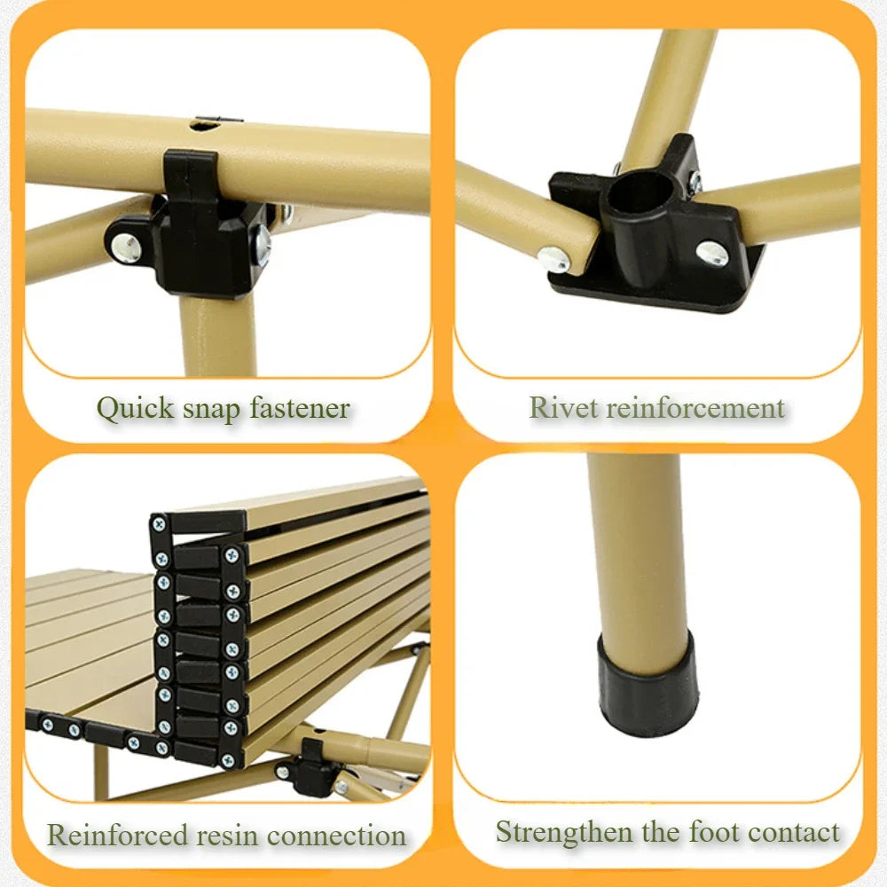 Aluminum Folding Camping Table – Lightweight Portable Desk for Picnics