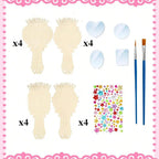 Wooden Hand Mirror Crafts – DIY Paintable Decor for Kids Art Activities