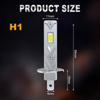 H1 LED Headlight Bulbs – 150W High Power Fog Lamps for Automotive Driving