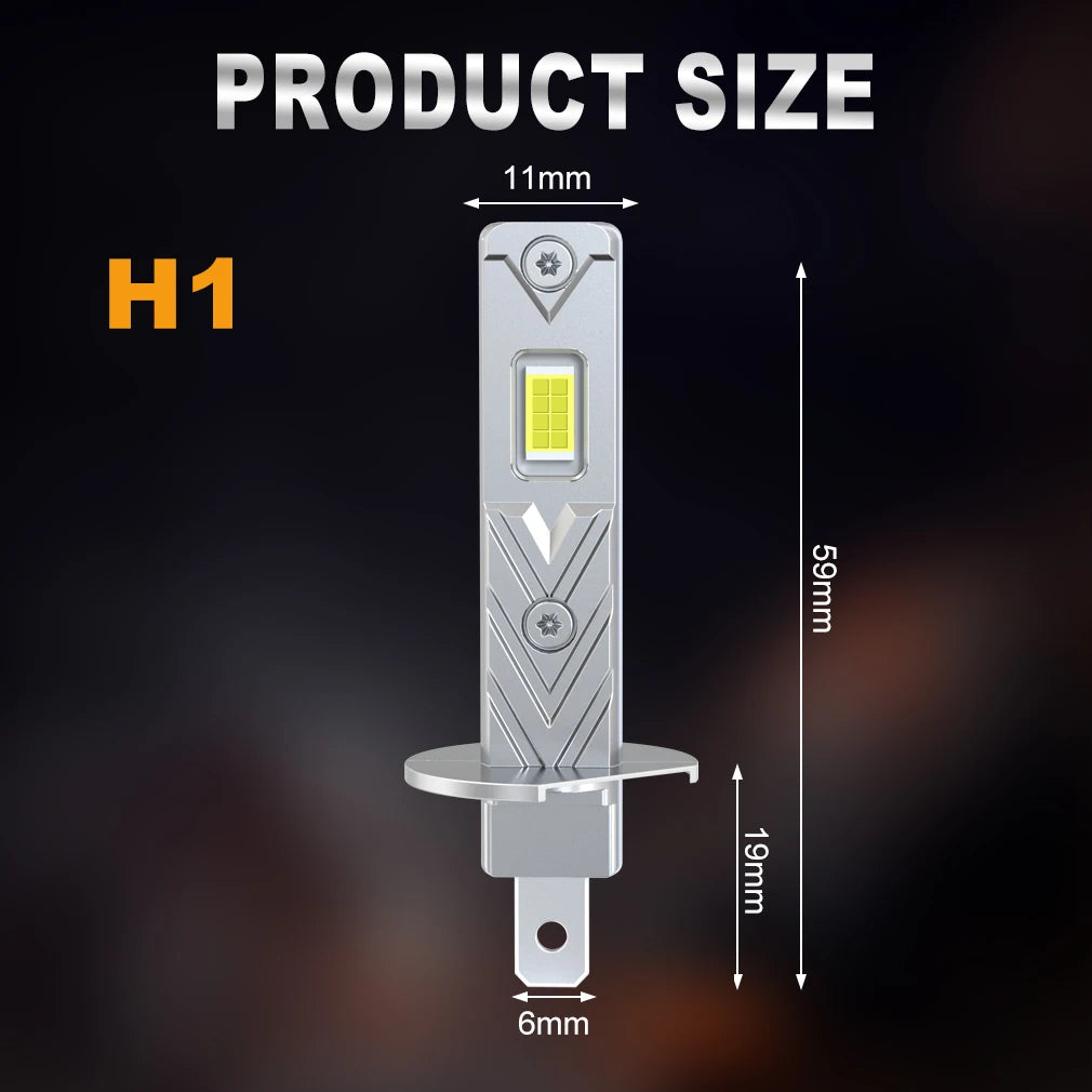 H1 LED Headlight Bulbs – 150W High Power Fog Lamps for Automotive Driving