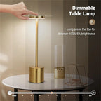 Rechargeable Table Lamp – Stepless Dimming Touch Light for Bedside Decor
