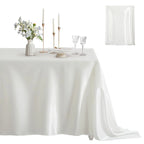 Rectangle Satin Tablecloth – Silky Soft Solid Table Cover for Wedding Banquet