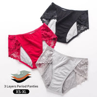 Lace Period Underwear – Leakproof Sanitary Shorts for Women's Menstrual Cycle