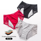 Lace Period Underwear – Leakproof Sanitary Shorts for Women's Menstrual Cycle