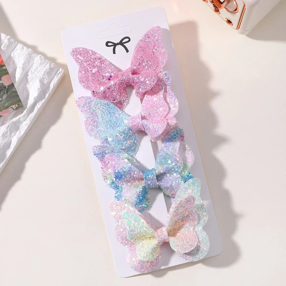 Sequined Butterfly Hair Clips – Cute Decorative Bows for Toddler Hairstyles