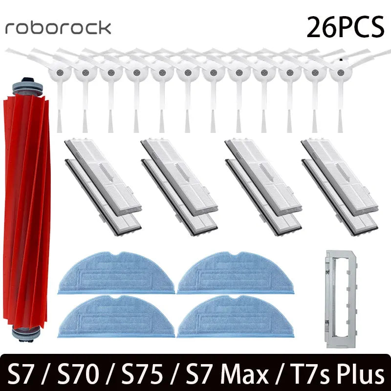 Vacuum Replacement Parts – Main Brush Hepa Filter for Roborock S7 Series