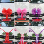 Silk Flower Wedding Car Decoration Kit – Floral Ribbons for Bridal Vehicles