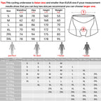 Padded Cycling Underwear Shorts – 5D Gel Breathable Liner for MTB Road Bike