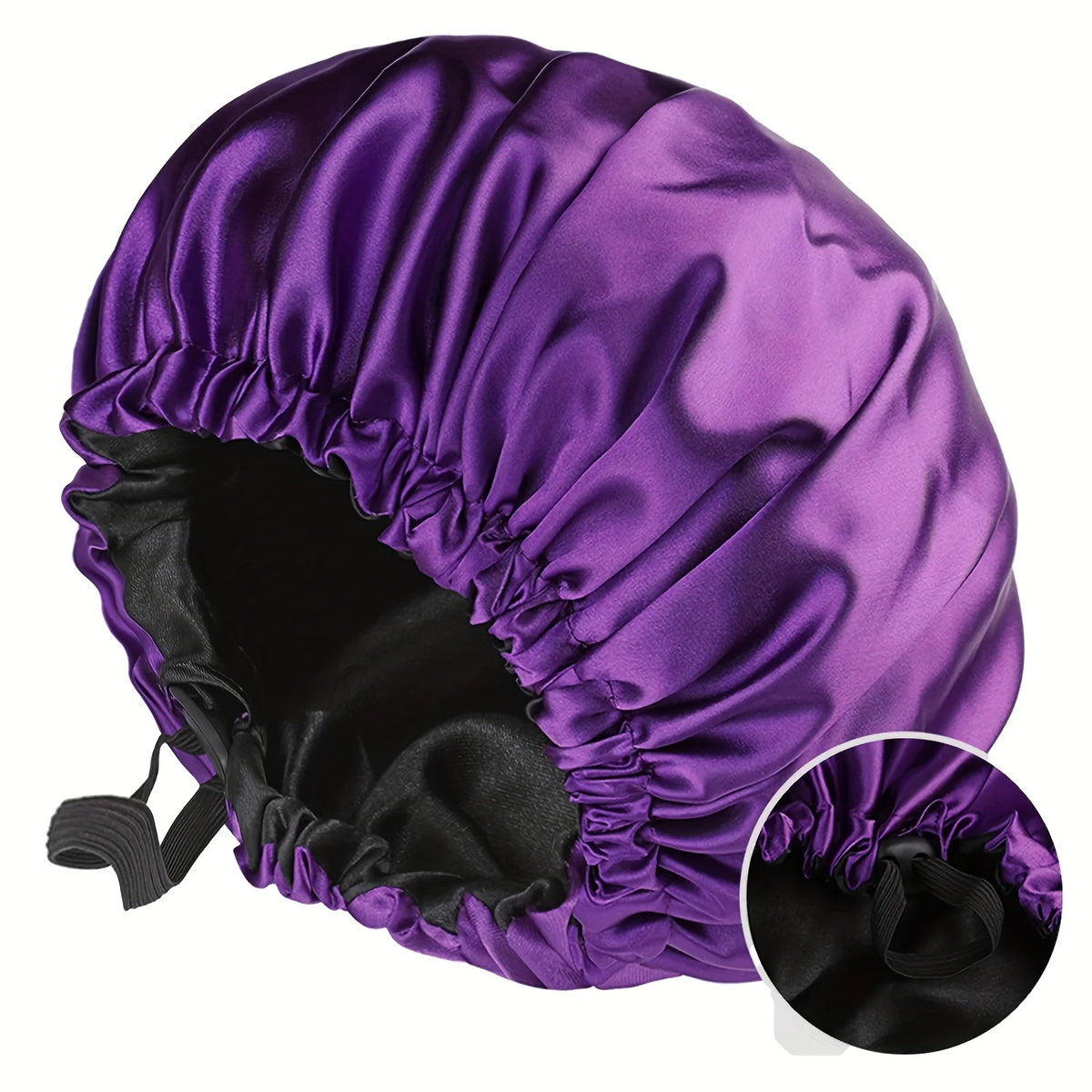 Silk Sleep Bonnet – Adjustable Double Layered Cap for Hair Protection