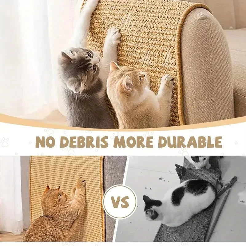 Natural Sisal Cat Scratching Mat – Self-Adhesive Sofa Protector for Cats