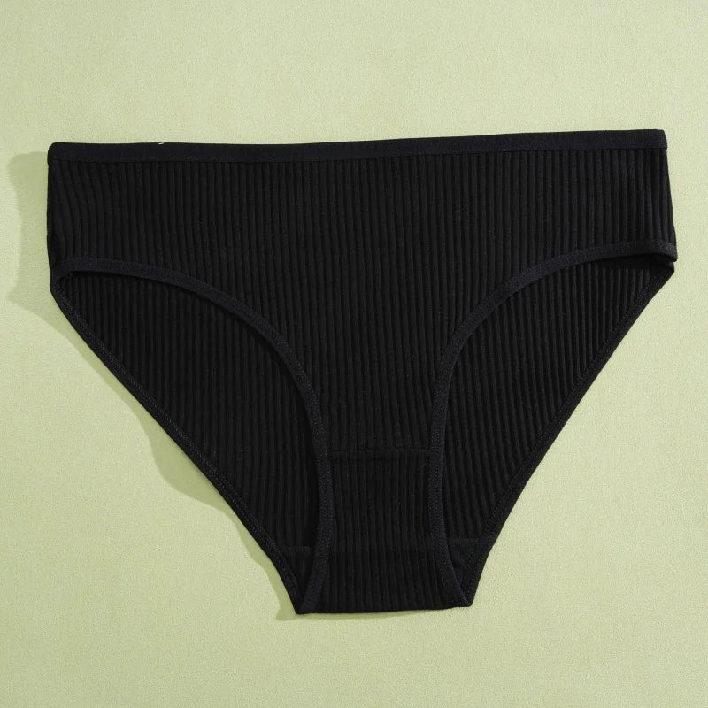 Cotton Briefs – Soft Striped Low Rise Underwear for Women