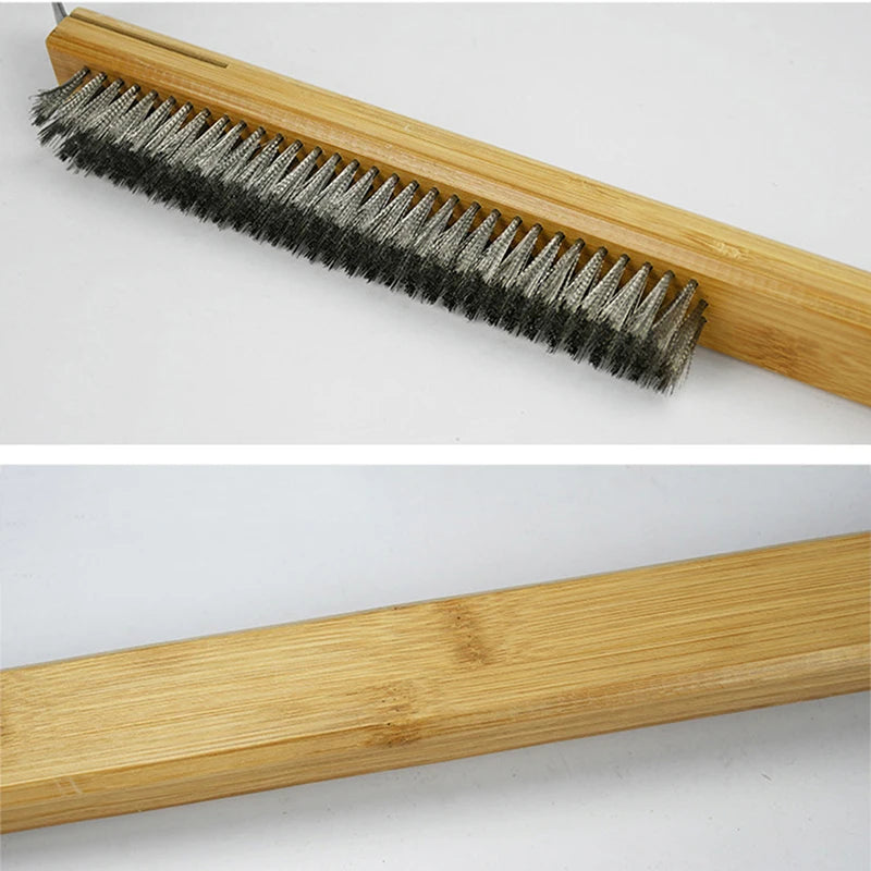 Brass Bristle Pizza Oven Brush – Copper Cleaning Tool for Grill Maintenance
