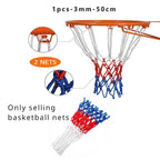 Tri-Color Basketball Net – Heavy-Duty Nylon Rim for Outdoor Sports