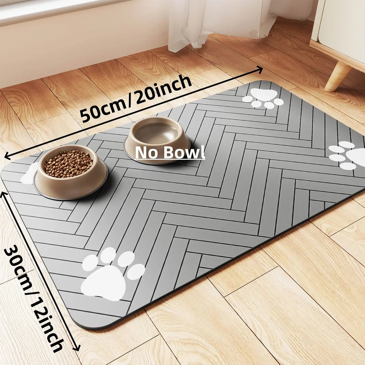 Absorbent Pet Feeding Mat – Waterproof Placemat for Dog and Cat Food Bowls