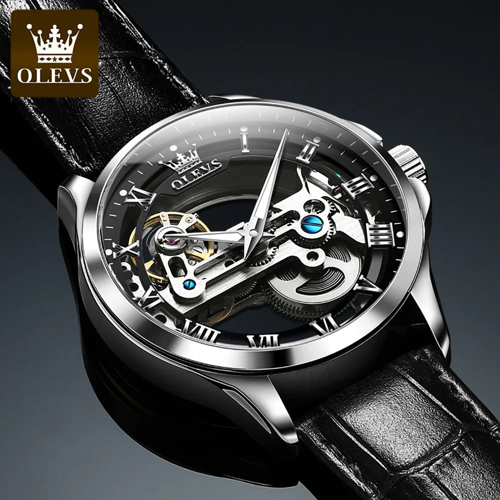 Automatic Mechanical Wristwatch – Skeleton Dial for Men Business Formal