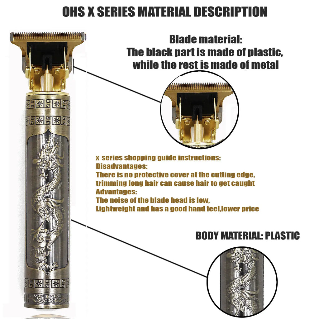 Cordless Electric Hair Trimmer – Professional Barber Shaver for Men