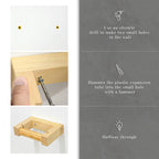 Adhesive Hemp Paper Towel Holder – Wall Mounted Rack for Bathroom Storage