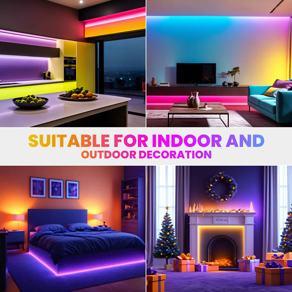 Bluetooth LED RGB Neon Strip – Waterproof Flexible Lights for Outdoor Pool Decor