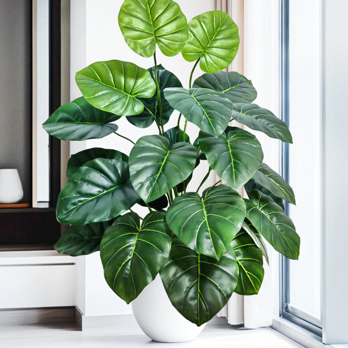 Artificial Tropical Leaf Plant – 60-103cm Potted Faux Greenery for Home Decor