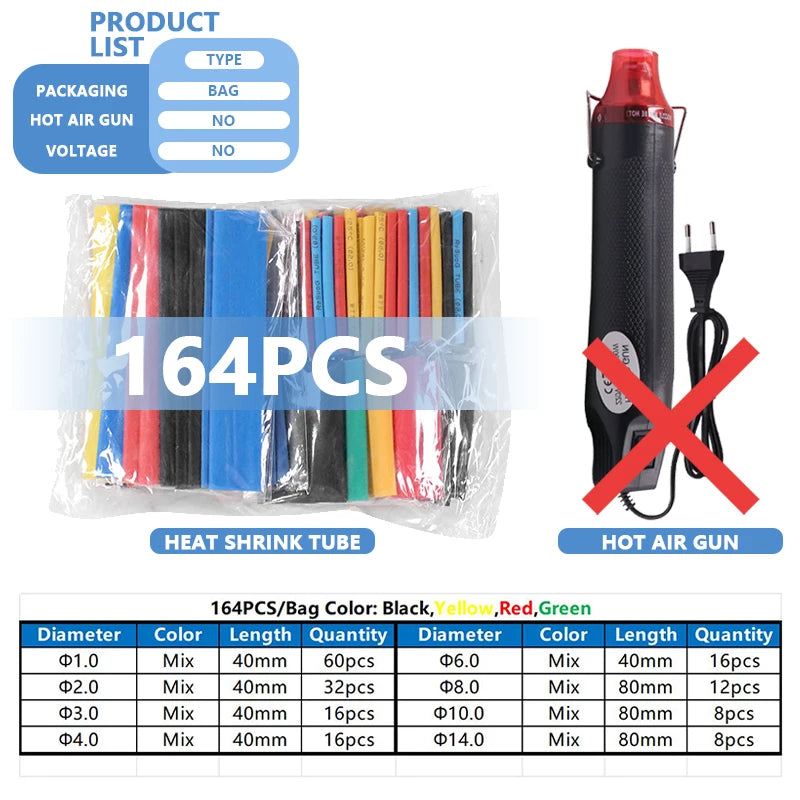 Heat Shrink Tubing Kit – Waterproof Electric Wire Insulation for Cable Repair
