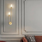 Modern LED Wall Lamp – Minimalist Black and Gold Lighting for Home Decor