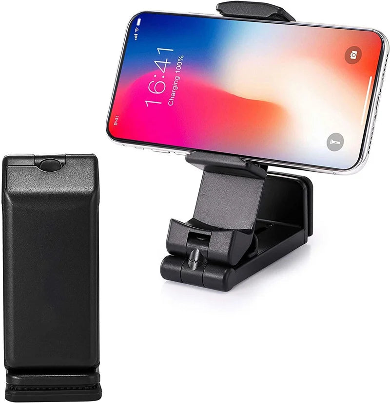 Foldable Airplane Phone Mount – Rotatable Travel Stand for Flight and Desk