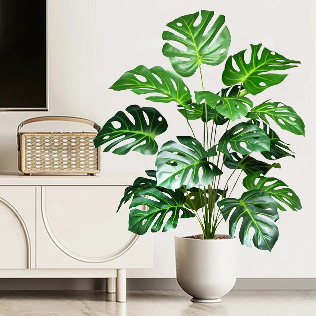 Artificial Monstera Plant – 104cm Plastic Palm Tree for Home Office Decor