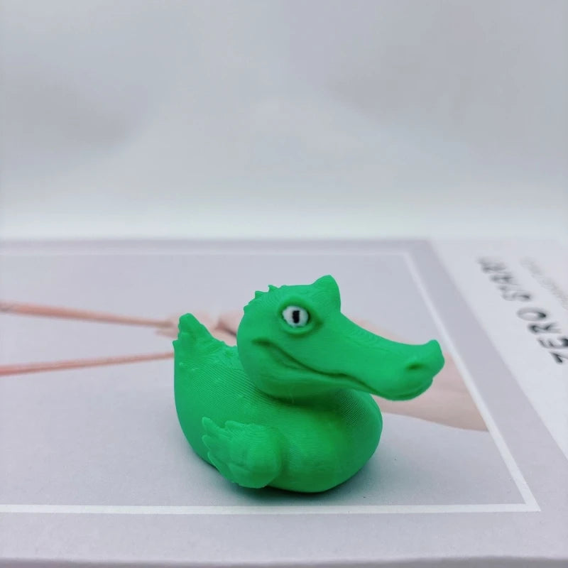3D Printed Animal Figurines – Shark and Duck Desk Decor for Office Gifts