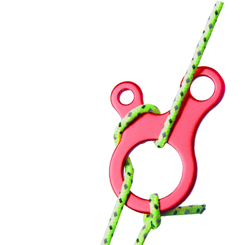 Aluminium Tent Rope Tensioner – 3-Hole Wind Cord Buckle for Camping Gear