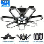 LED Garage Light – 11 Adjustable Panels for Workshop Industrial Lighting