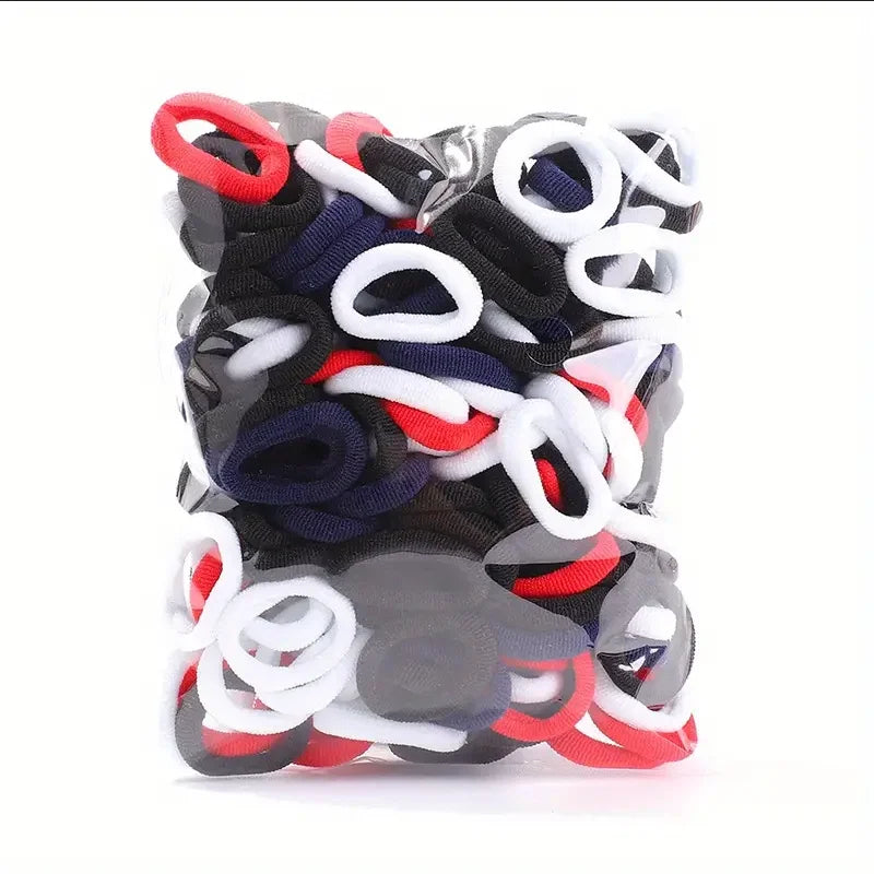 Colorful Nylon Hair Ties – Elastic Ponytail Holders for Kids Hair Styling