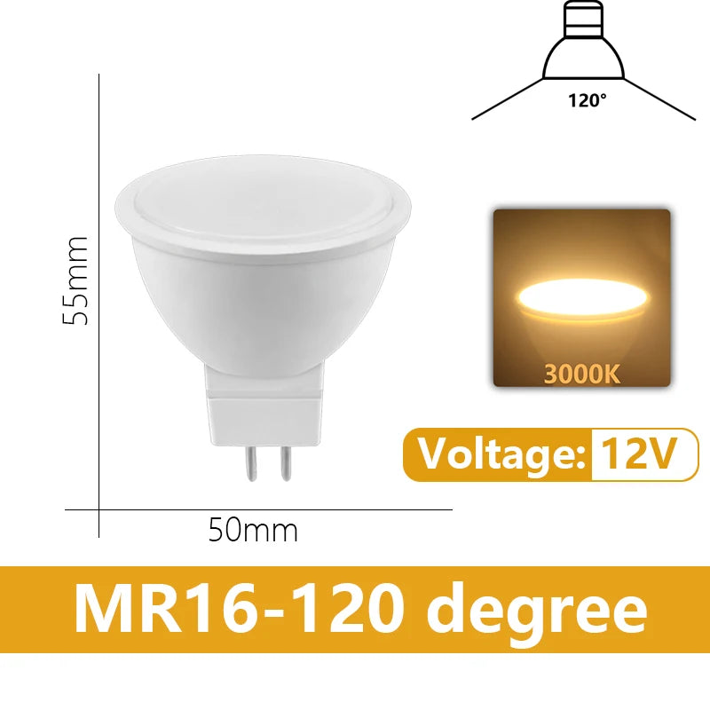 MR16 LED Spotlight Bulbs – Low Voltage GU5.3 Lighting for Home Kitchen