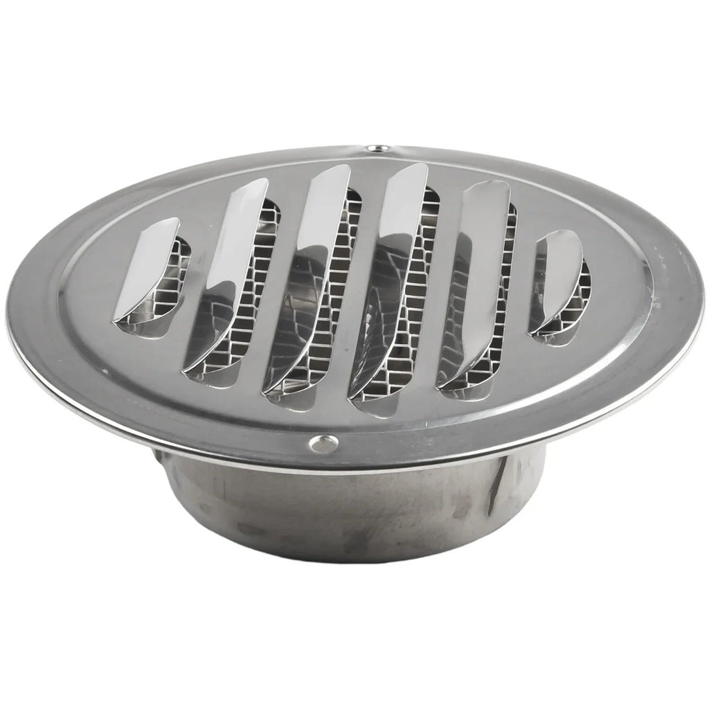 Stainless Steel Round Vent Grille – 70-300mm External Wall Duct for Ventilation