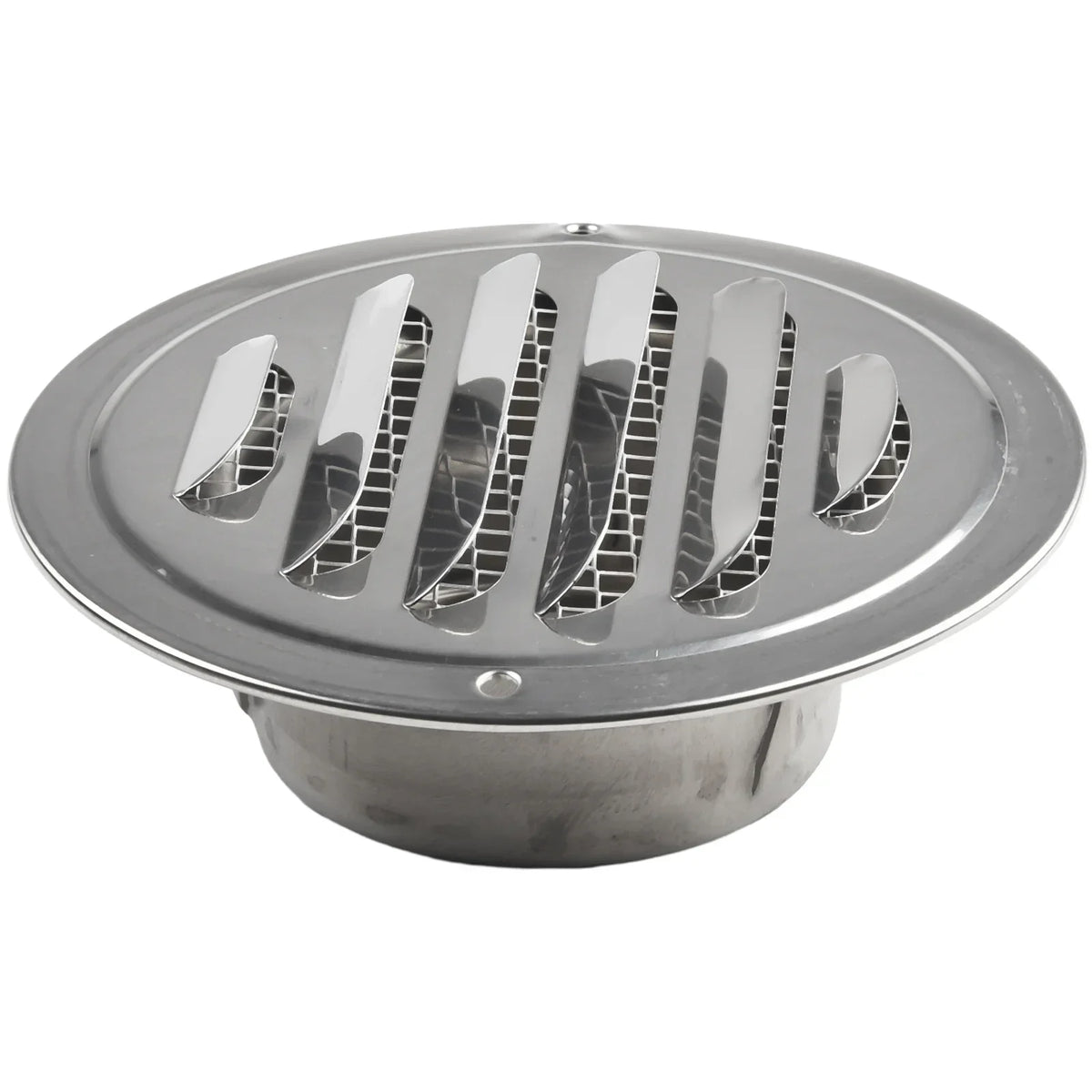 Stainless Steel Round Vent Grille – 70-300mm External Wall Duct for Ventilation