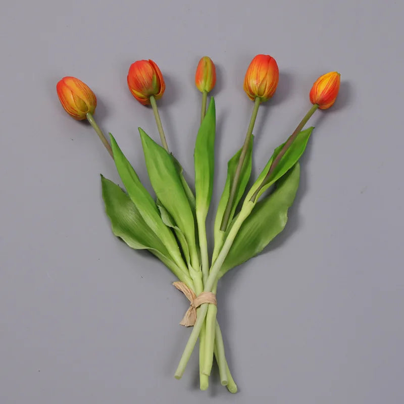 Artificial Tulip Bouquet – Real Touch Floral Decor for Wedding Home