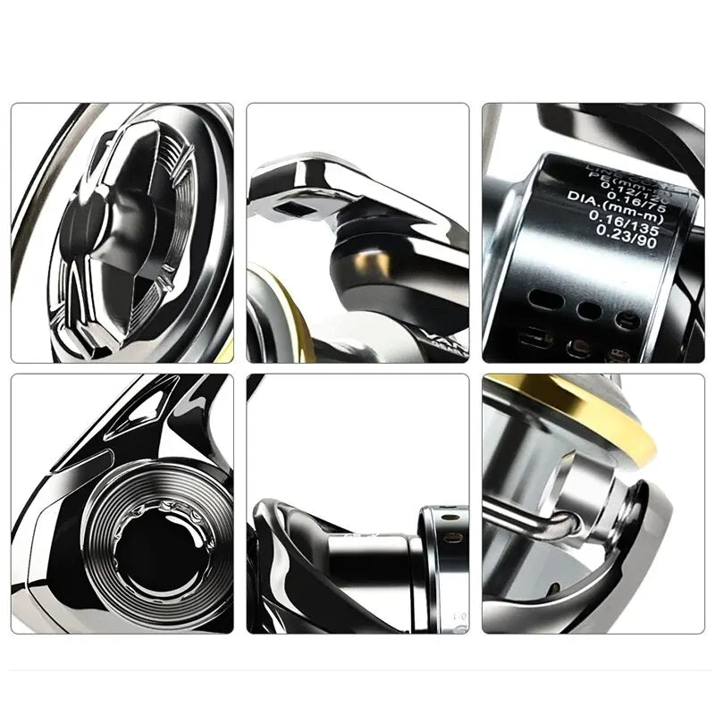 Spinning Fishing Reel – 8Kg Drag Smooth Bearing for Outdoor Freshwater Angling