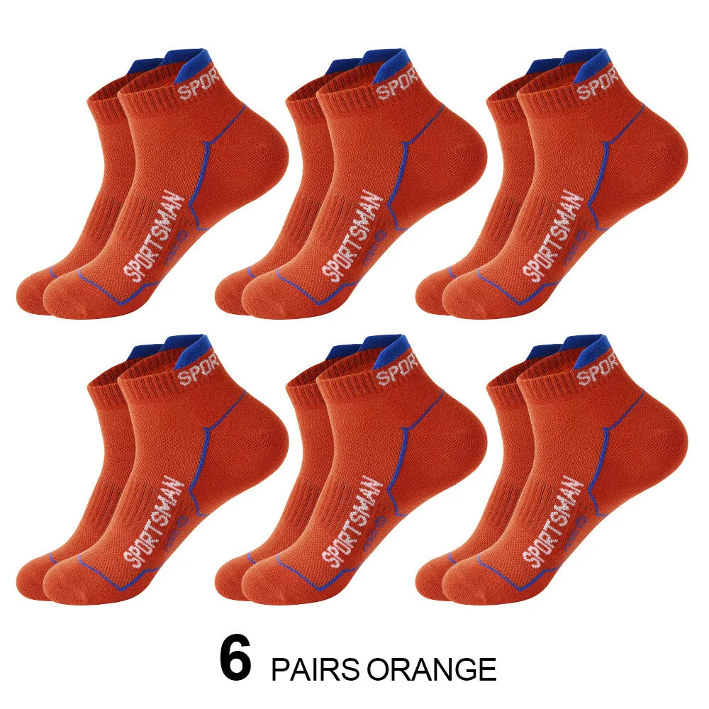 Breathable Ankle Socks – Colorful Invisible Sportswear for Men Running