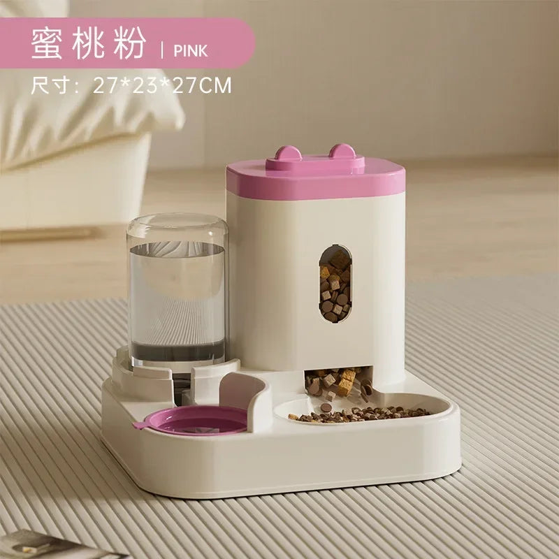Automatic Pet Feeder – Large Capacity Water Fountain for Dogs and Cats