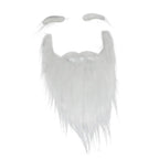 Fake Santa Beard – Synthetic White Facial Hair for Christmas Cosplay Costume