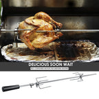 Universal Stainless Steel Rotisserie Kit – Electric BBQ Grill for Outdoor