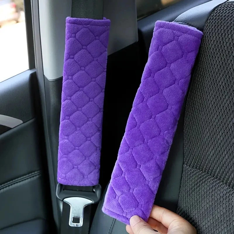 Plush Seat Belt Shoulder Covers – Soft Comfort Pads for Car Interior