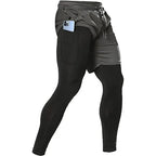2-in-1 Men's Athletic Pants – Training Trousers for Gym Fitness Running