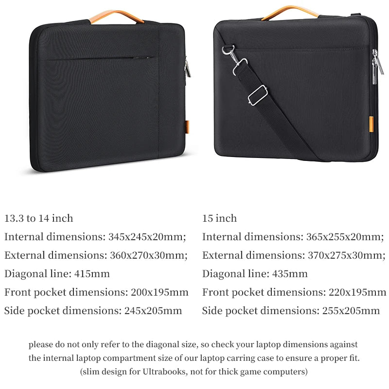 Laptop Sleeve Case – Protective Notebook Bag for 13 to 15 Inch Laptops