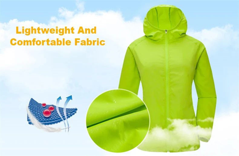 Waterproof Hiking Jacket – Unisex Quick Dry Windbreaker for Outdoor Trekking
