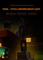 Pixel Style LED Lantern – 16 Color Portable Light for Home Decoration