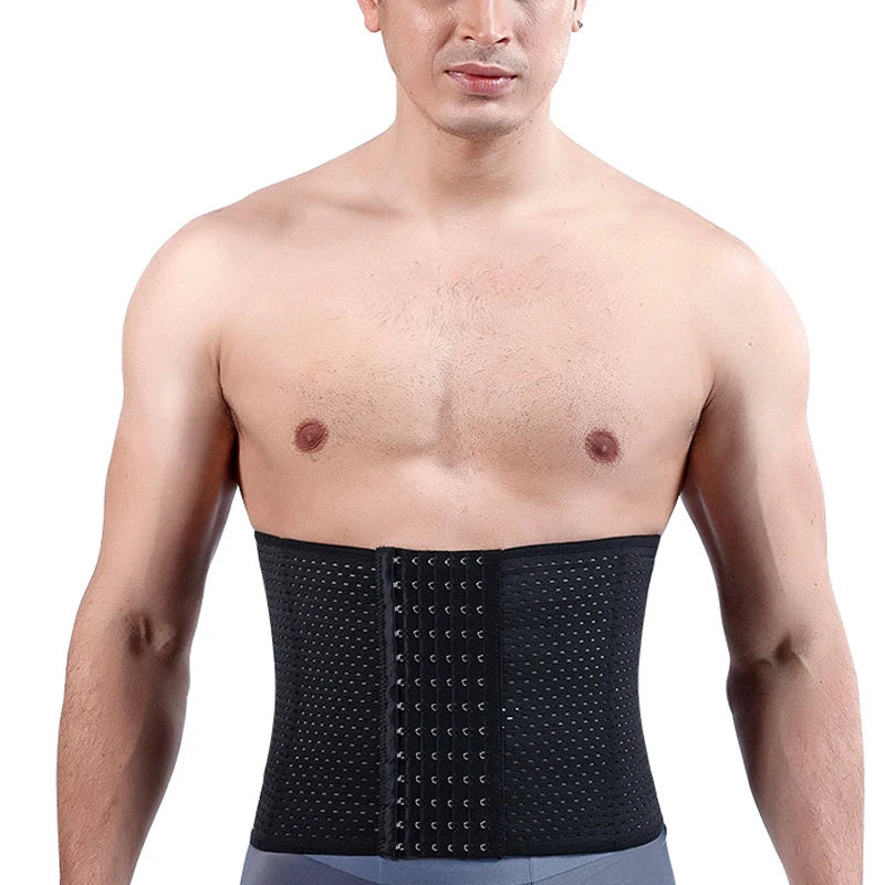 Men Slimming Waist Trainer Belt – Abdominal Compression for Fitness Workout