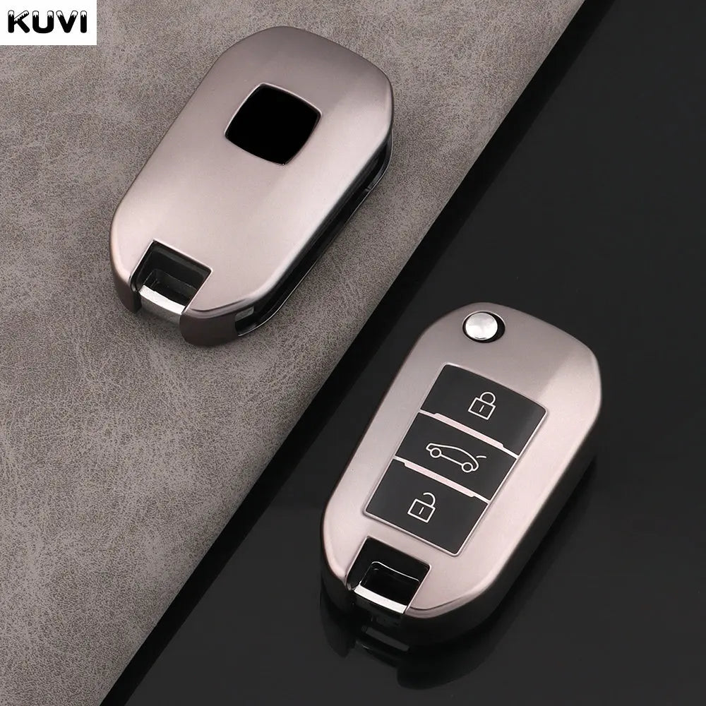 TPU Flip Key Case – Protective Shell for Peugeot and Citroen Car Remotes