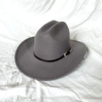 Vintage Wide Brim Cowboy Hat – Leather Western Style for Men and Women